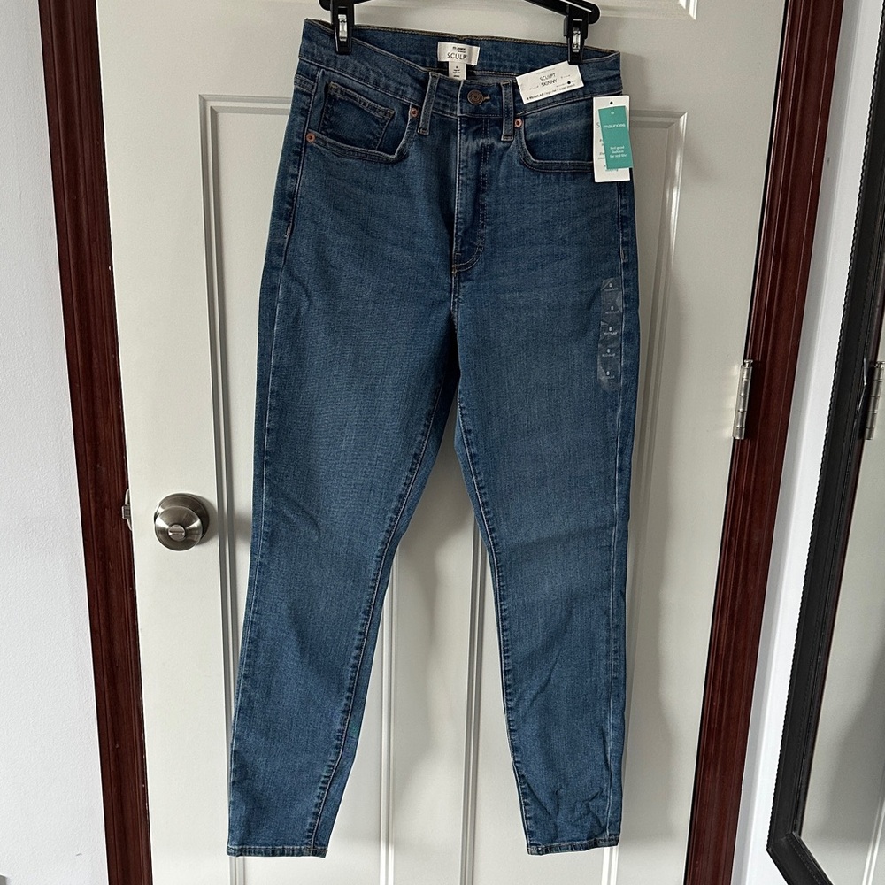 Women's Sculpt Skinny High Rise Blue Jeans